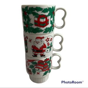 VNTG Christmas Stackable Mugs from Japan